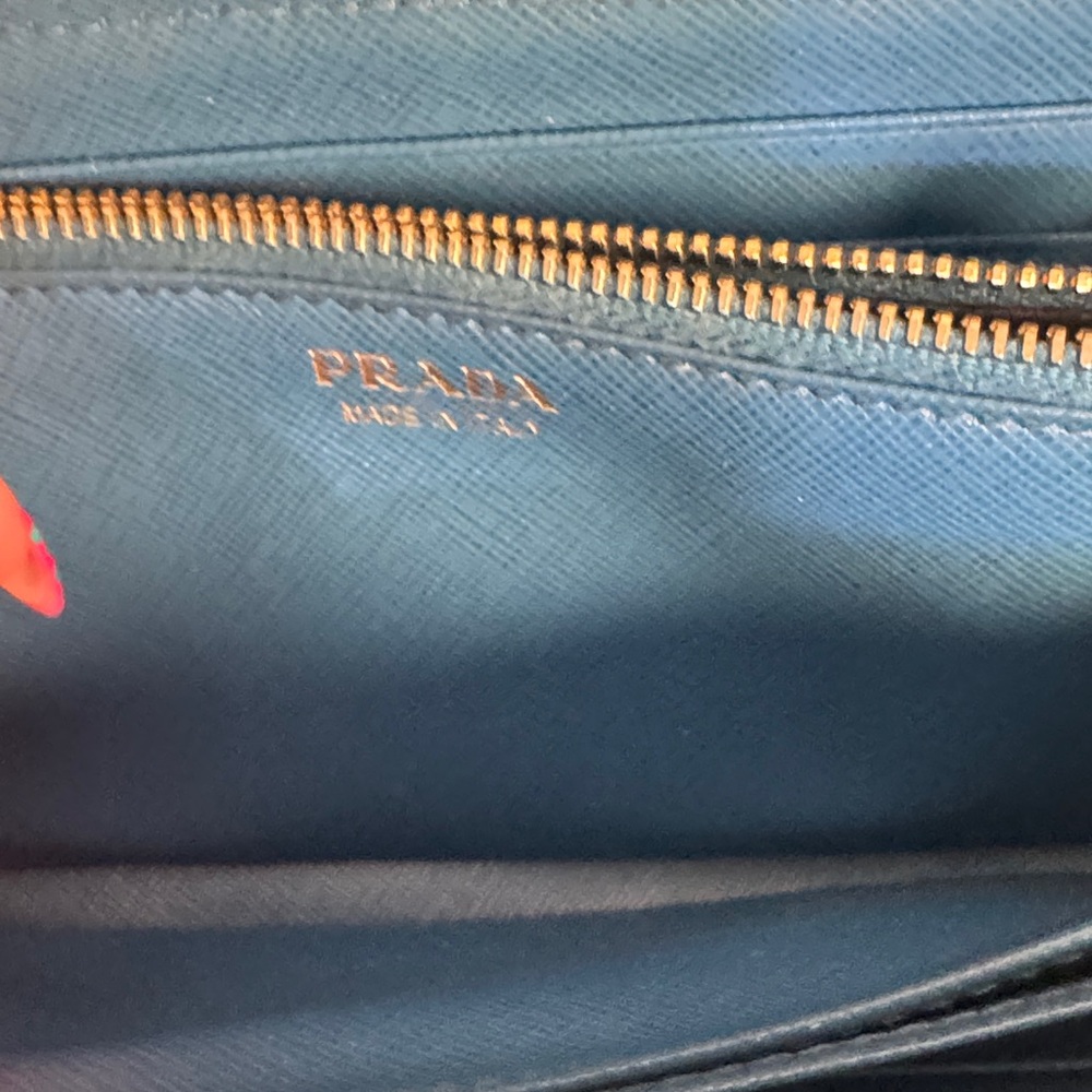 Prada Blue Saffiano Leather Wallet - Picture 5 of 7